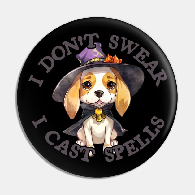 I don't swear I cast spells, beagle dog, funny gifts for dog lovers Pin by Soudeta