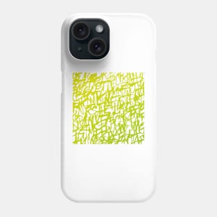 Lime Colored Lettering Pattern Home Decor Print Phone Case