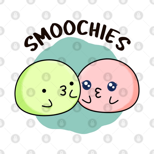 Smoochies Funny Food Kissing Mochi Pun by punnybone