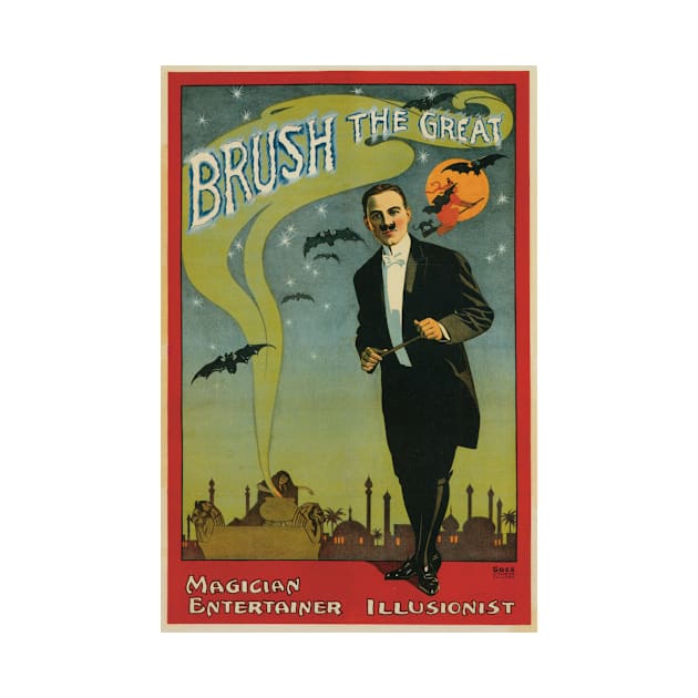 Vintage Magic Poster Art, Brush the Great by MasterpieceCafe