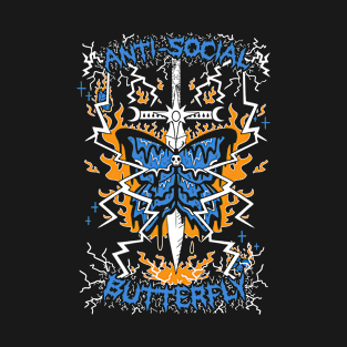 Anti-Social Butterfly (blue) T-Shirt