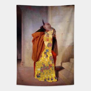 Klimt & Hayez kiss (parody) Tapestry