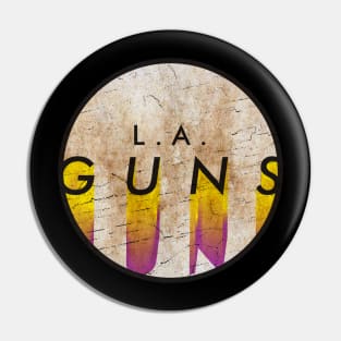 L.A. Guns - VINTAGE YELLOW CIRCLE Pin