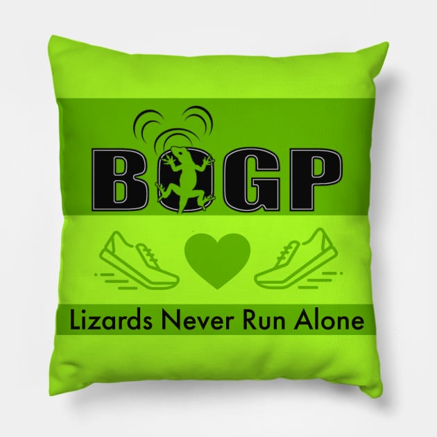 Be Our Guest Podcast Lizards Never Run Alone Pillow by Be Our Guest Podcast