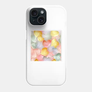 Valentines heart shaped Autumn leaves Phone Case