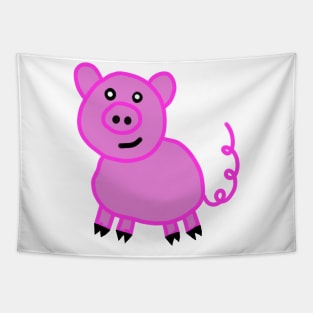 Cute Pink Piggy Tapestry