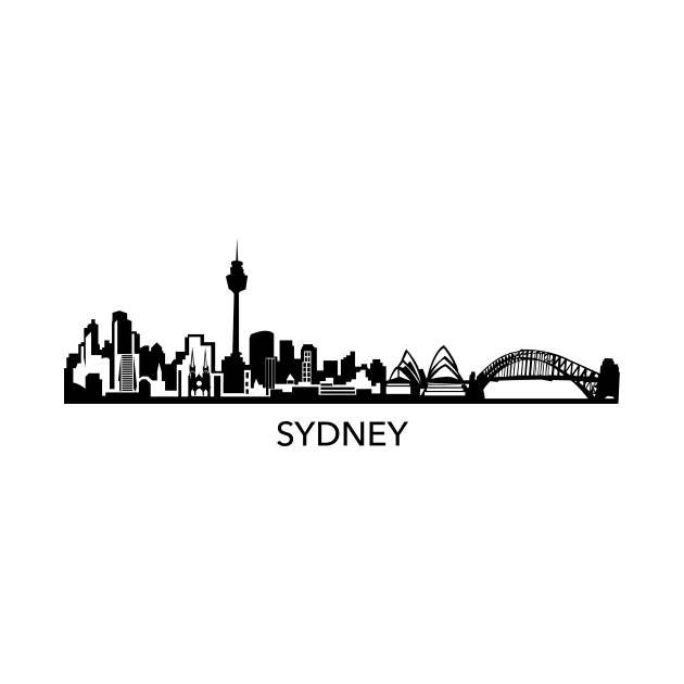 Sydney Skyline by Elenia Design