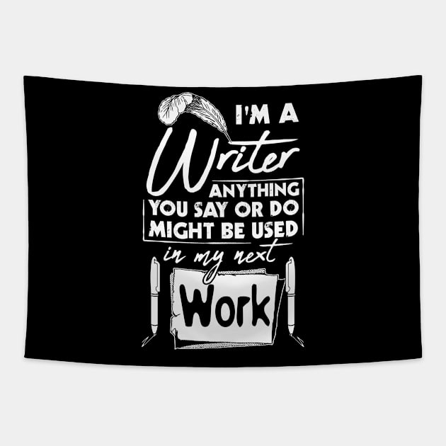 Author Writer Novelist Writing Gift Present Tapestry by Krautshirts