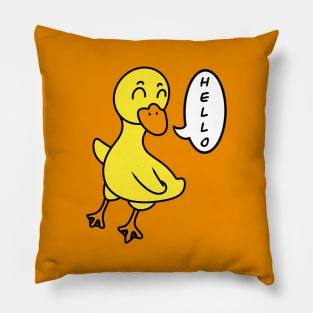 Funny cartoon duckling Pillow