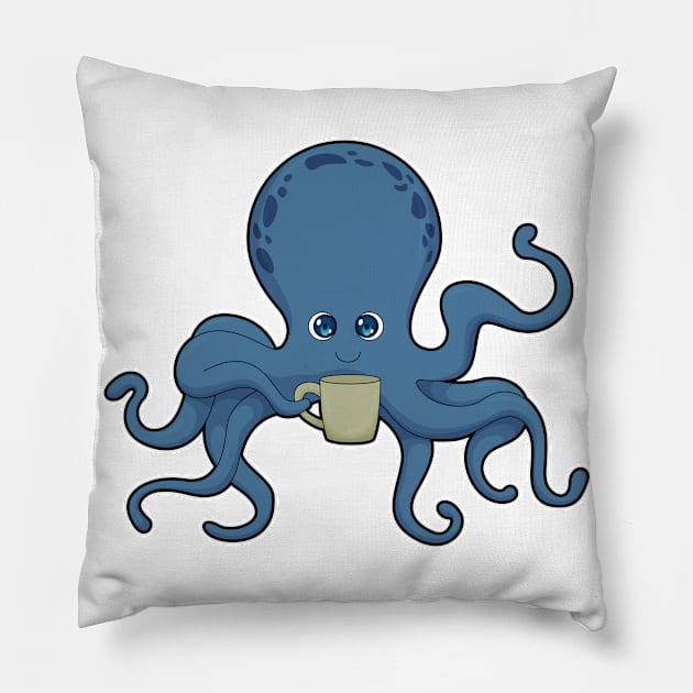 Octopus Coffee Mug Pillow by Markus Schnabel