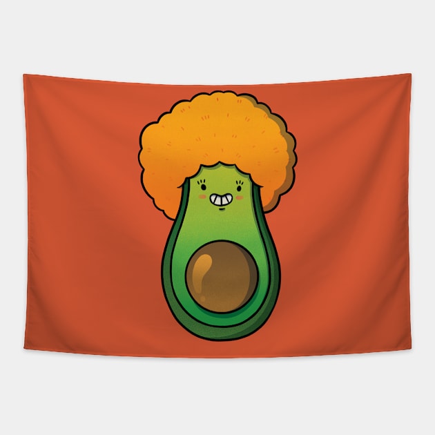 Afrocado, The Friendly Avocado Tapestry by royalsass