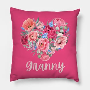 Floral Heart GRANNY Pillow