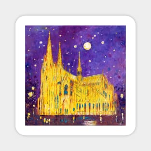 Cologne Cathedral and Sky Full Of Stars Magnet