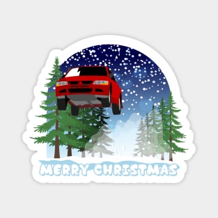 Lancer Evo Christmas Car Jump Magnet