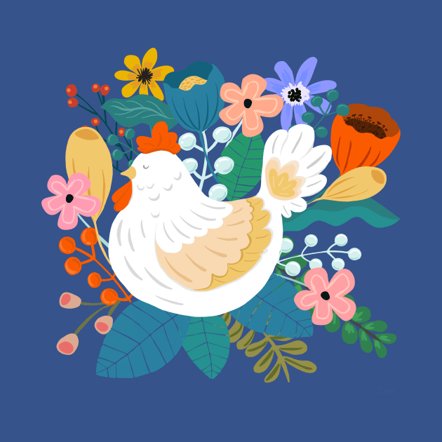 A Cheerful Chicken In A Sunny Garden by LittleBunnySunshine