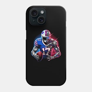 Gridiron Cyborg: Buffalo Bills Player Robot T-Shirt - Futuristic Glory Edition Phone Case