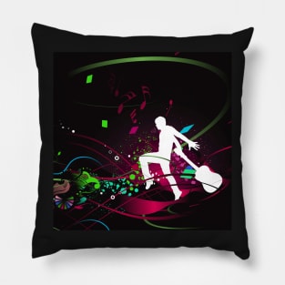 Music Love Digital Art Pillow