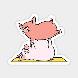 Acroyoga Pig Magnet