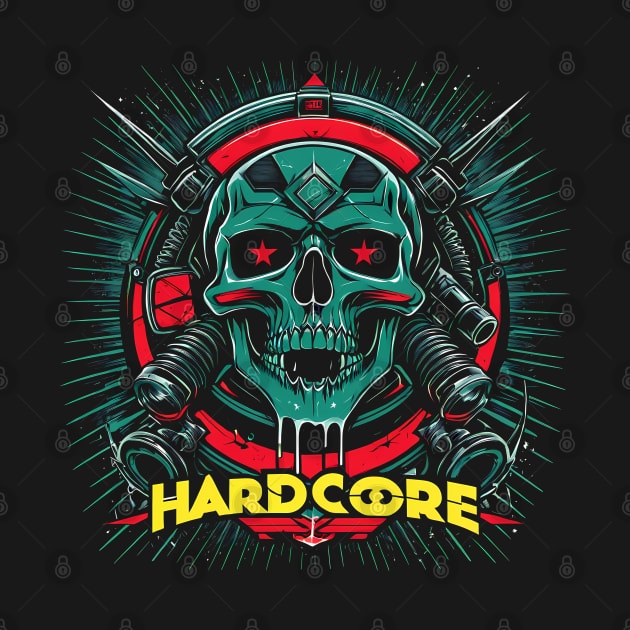 Hardcore Skull Design by TaevasDesign