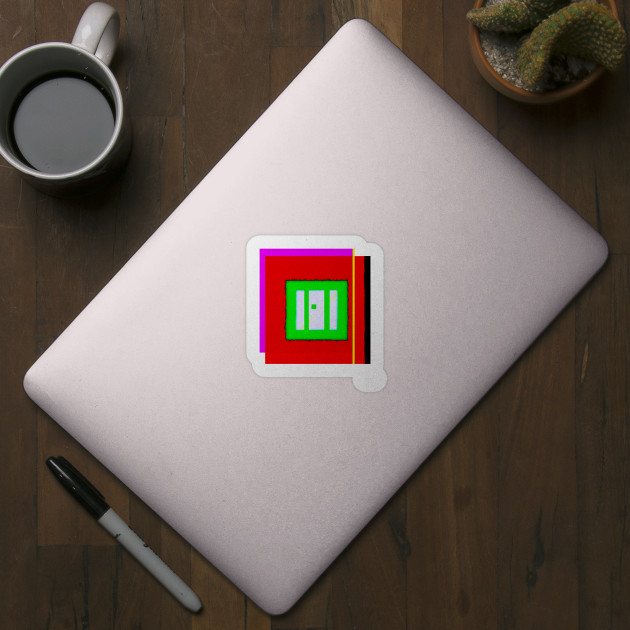 Green Field Abstract Geometric Sticker Teepublic