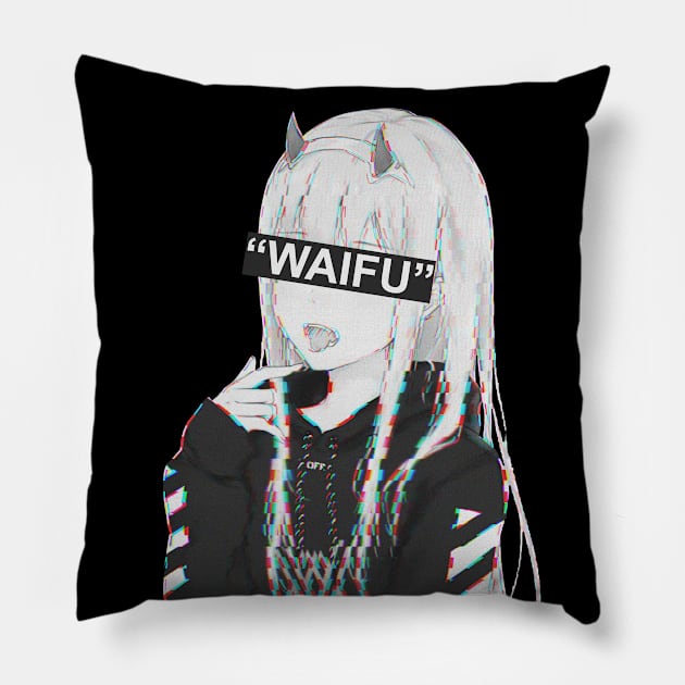 Darling in the Franxx Zero Two Glitch Waifu Pillow by cocorf