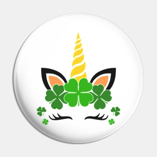 St Patrick's Day Unicorn Pin