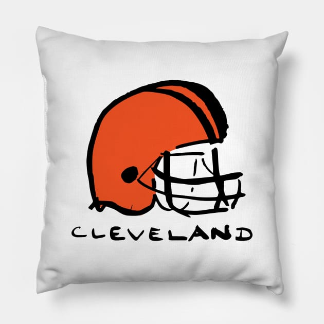 Cleveland Broooowns Pillow by Very Simple Graph