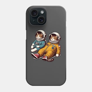 bored astronaut cat Phone Case