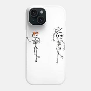 Skelly Lady And Gentleman HandDrawn Sketch Phone Case