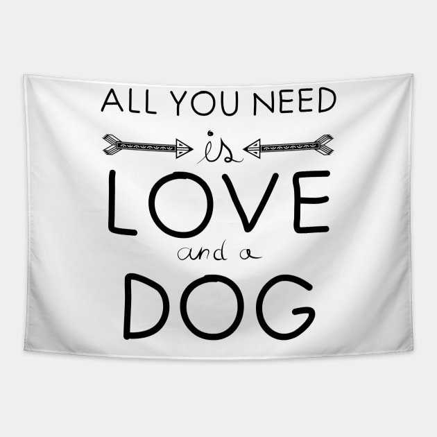 All you need is love : Dog Tapestry by PolygoneMaste