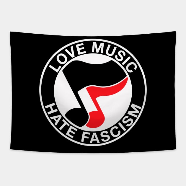 love music hate fascism Tapestry by reyboot