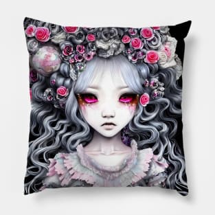 Cute Gothic Harajuku Style Girl Pillow