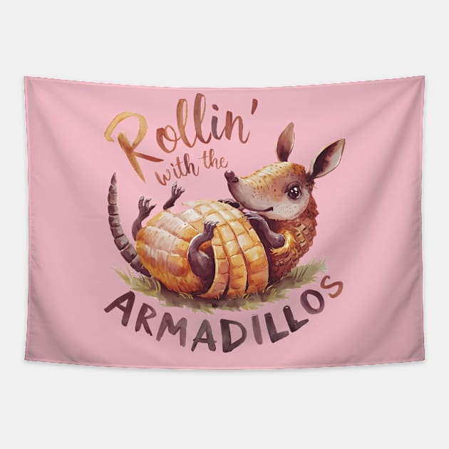 Rollin' with the armadillos Tapestry by RazorDesign234