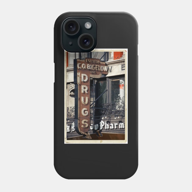 Drugstore in the West Village - Kodachrome Postcards Phone Case by Reinvention