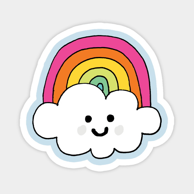 happy cloud Magnet by MatthewTaylorWilson