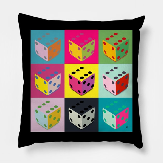 Pop Art Dice (Regular) Pillow by Jobby