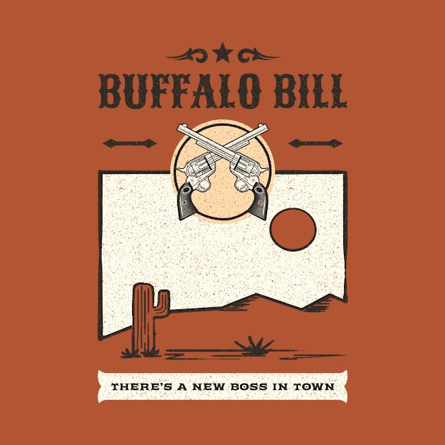 Wild West Buffalo Bill Gunslinger Poster Art by New East 