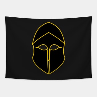 Corinthian helmet (black and gold) Tapestry