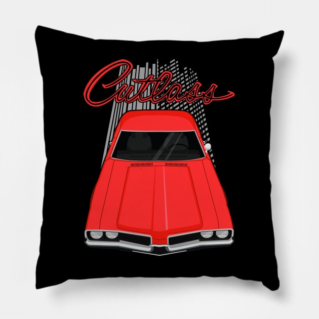 Oldsmobile Cutlass 1969 - red Pillow by V8social