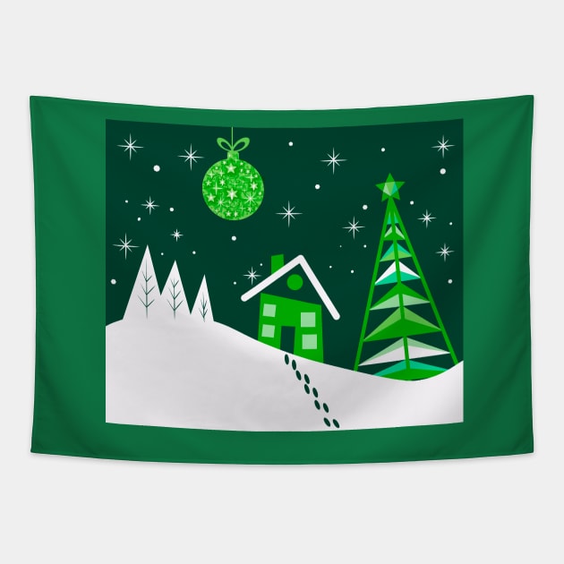 Seasonal Festive Winter Time Christmas Mood Tapestry by JeLoTall