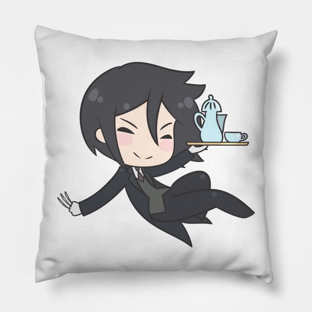 Chibi Sebastian Pillow by Limethyst