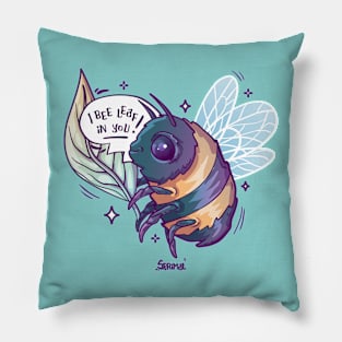 Bee Leaf Buzzing with Encouragement Pillow