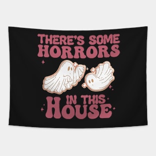 there are some horrors in this house boo ghost halloween Tapestry