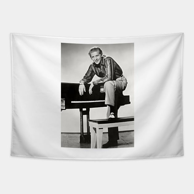 Jerry Lee Lewis Graphic Poster the Killer Print American Singer Songwriter Pianist Rock and Roll Rockabilly Tapestry by ZiggyPrint