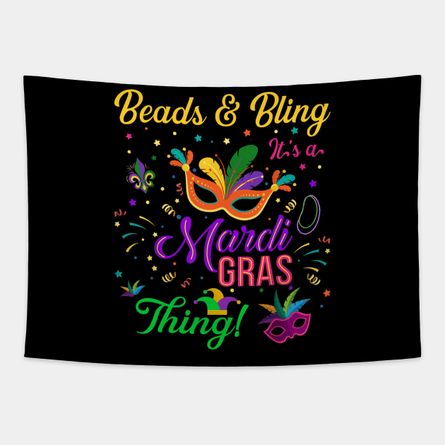 Beads and Bling It_s a Mardi Gras Thing - Mardi Gras Tapestry by Manonee