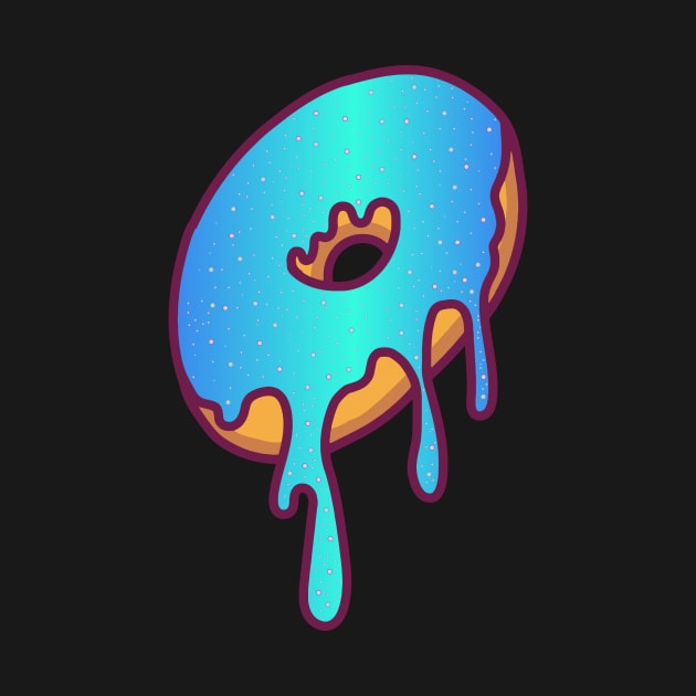 Dripping Galaxy Donut (Cyan) by Graograman