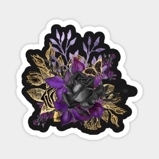 Gothic Glam Floral Magnet