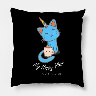 Uni-Kitty My Happy Place Pillow