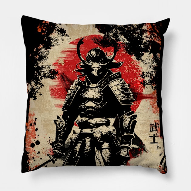 The Samurai VI Pillow by NoMans