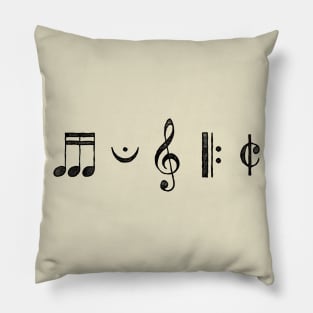 Music in Glyphs Pillow